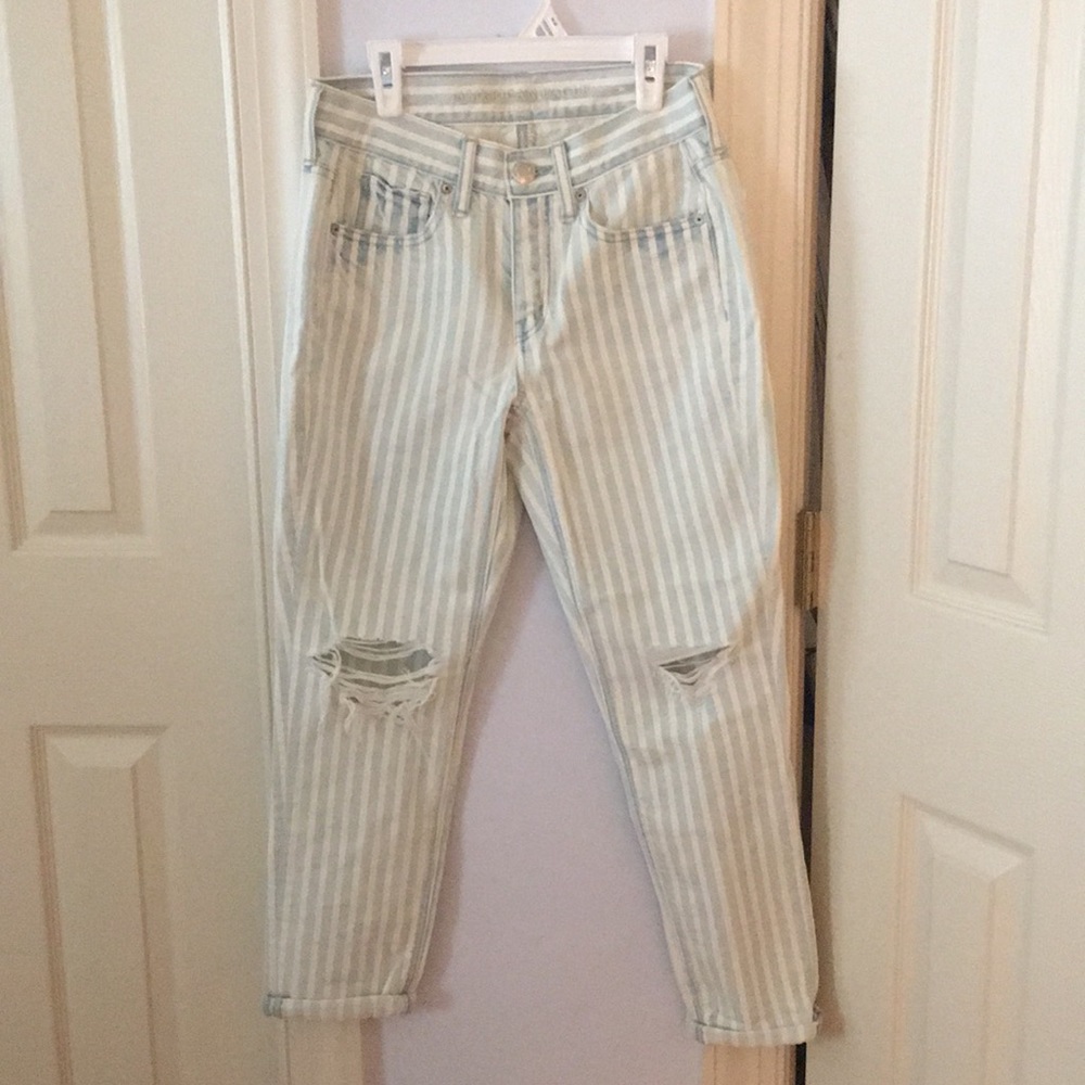 American Eagle Tomboy striped jeans (US 00 Short)